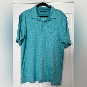 GREG NORMAN Men’s S/S GOLF Shirt Size LARGE Color GREEN Design SOFT